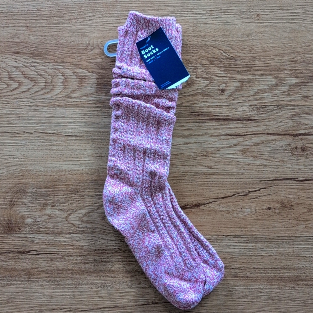 Pink boot socks